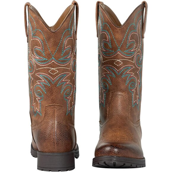 Mid Calf Embroidered Western Cowgirl Boots for Country Concert & Horse Riding - Picture 2 of 9